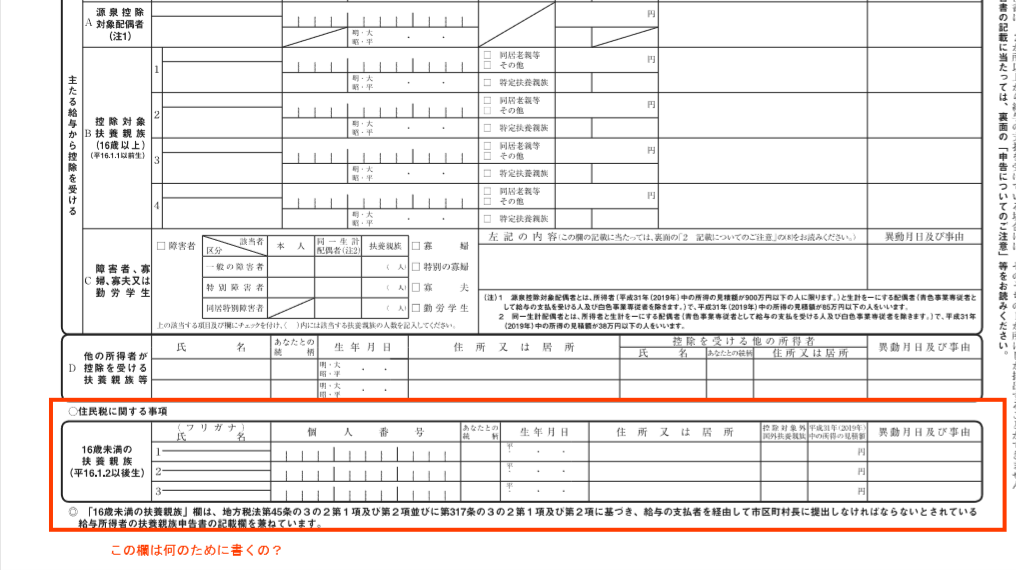 意外と知らない 給与所得者の扶養控除等申告書に 16歳未満の扶養親族 を書く理由 １９７２ 千葉県四街道市の まちの税理士 のブログ